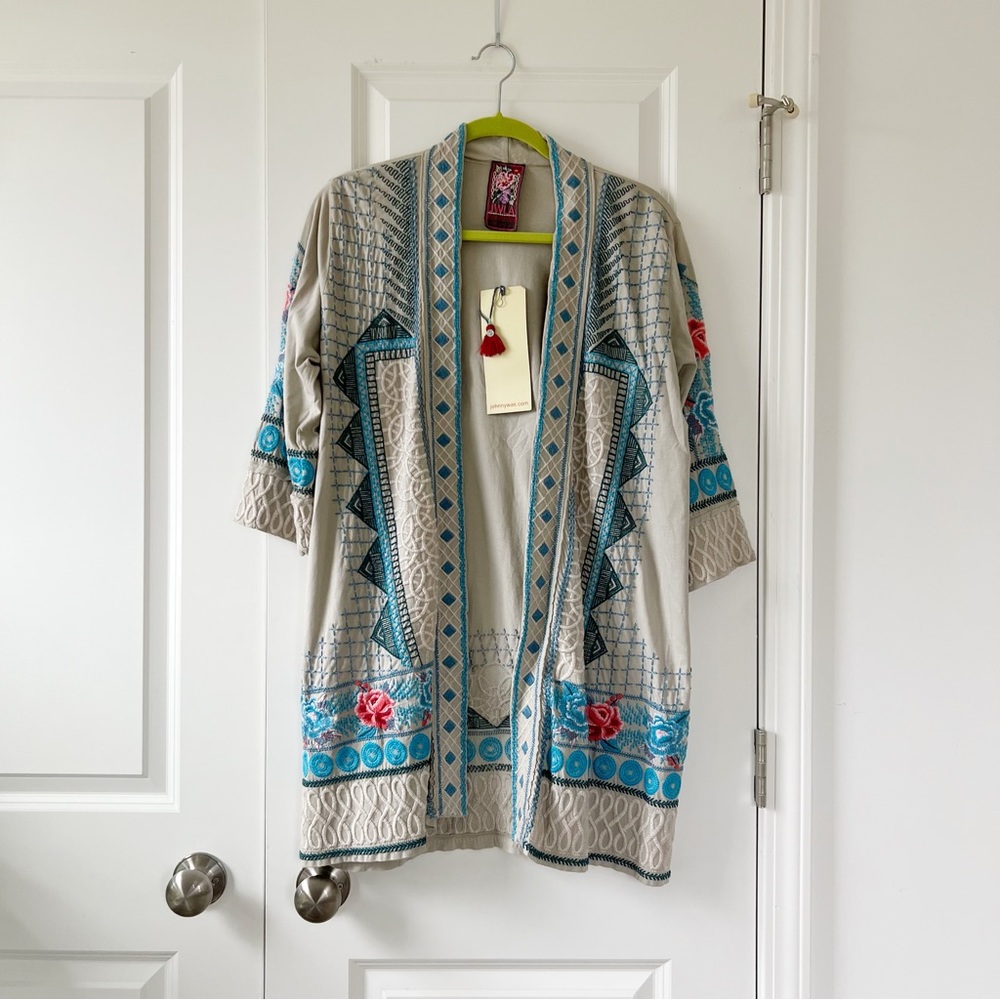 Johnny Was Embroidered Kimono